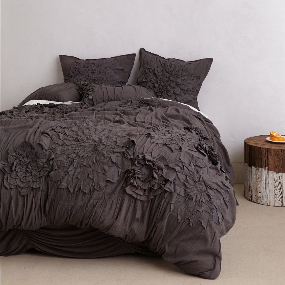Anthropologie Georgina Duvet (King) & 2 Euro Shams